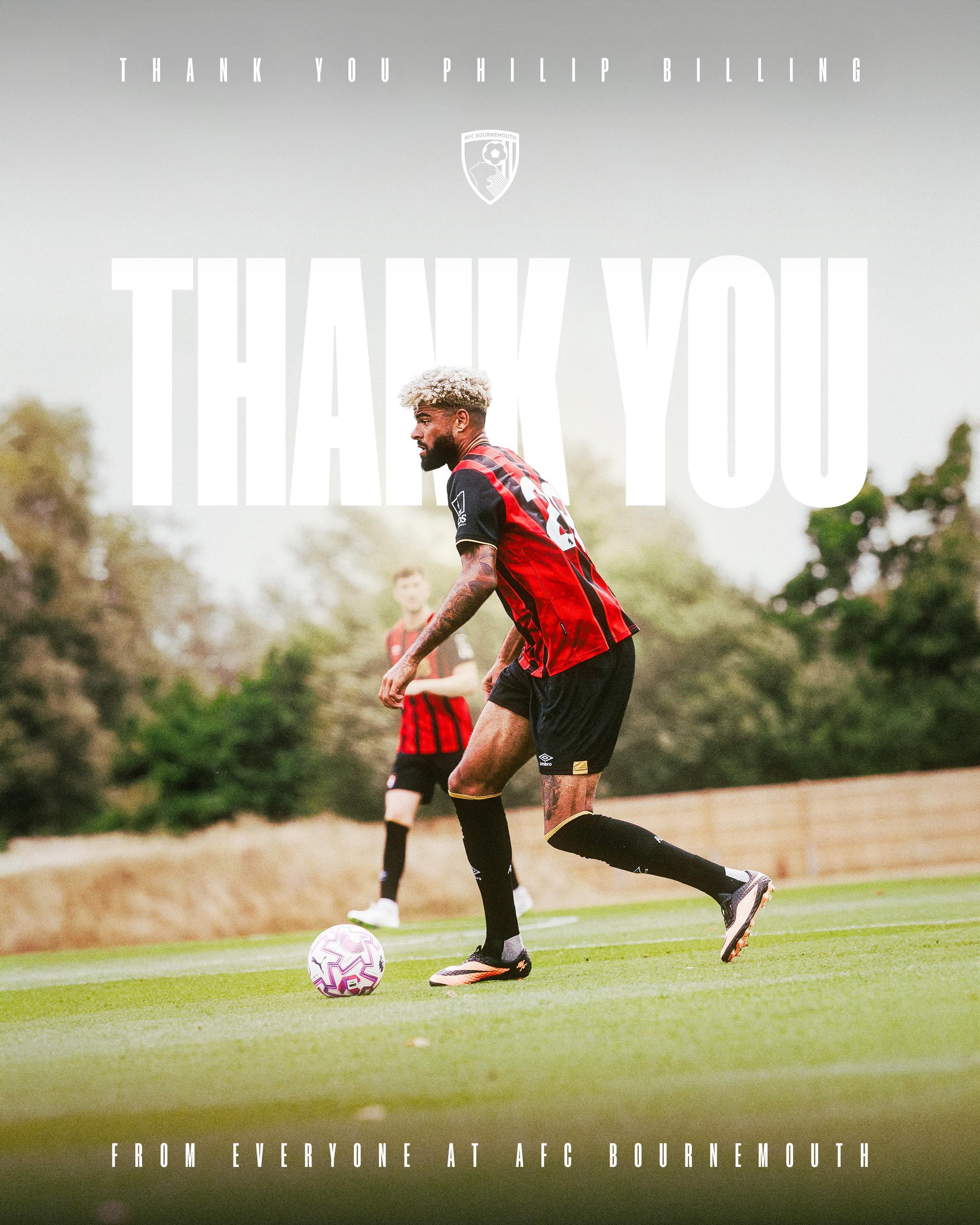 官方：伯恩茅斯中场比林加盟中日德兰；据悉转会费超700万欧